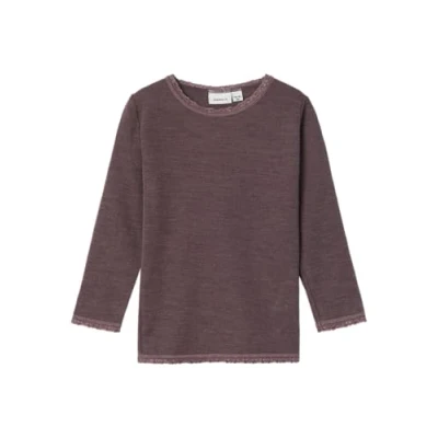 Abbildung von Name it Nmfwang Needle Solid Langarmshirt für Kinder, Größe: 104, Sparrow