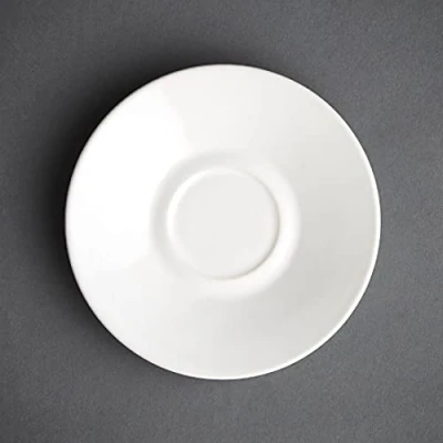 Abbildung von Olympia Cafe Espressountertassen, Porzellanteller für Küche, Restaurant, weiß, 12 Stück
