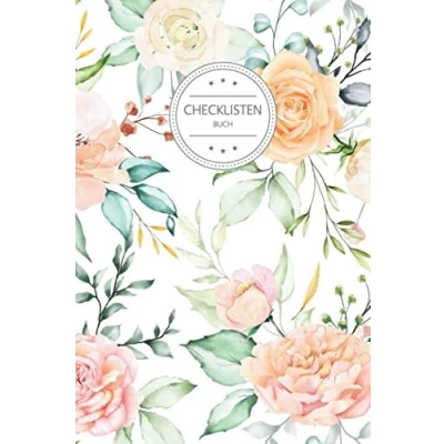 Abbildung von Checklisten Buch: To Do Listen Planer ca. A5 mit 100+ Seiten Titel &amp; Datum Perfekt zum Erledigen von Aufgaben Abhaken, Bucket Listen, ... Termine uvm. Motiv: Aquarell Rosen Blumen
