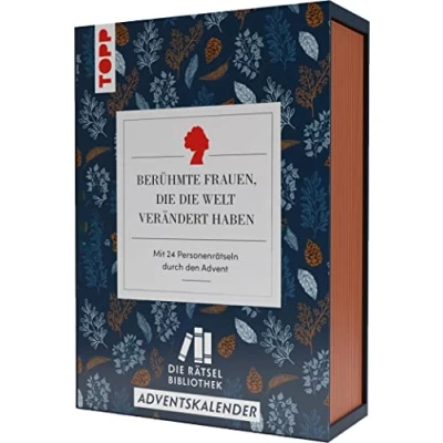 Abbildung von die Rätselbibliothek. Adventskalender Berühmte Frauen, Welt verändert haben: Der Schuber mit 24 Heften, für Rätselspaß im Advent