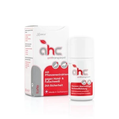 Abbildung von AHC FORTE Antitranspirant Tropfflasche 50ml gegen Schwitzen an Händen &amp; Füßen Antiperspirant mit Pflanzenextrakten Handschweiß Fußschweiß
