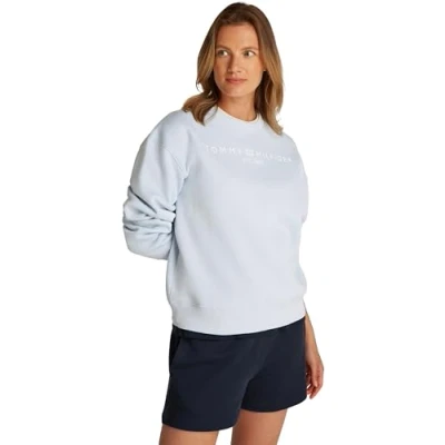 Abbildung von Tommy Hilfiger MDRN REG CORP LOGO Sweatshirt, Damen, Größe: XS, Breezy blue