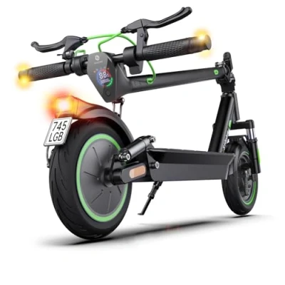 Abbildung von E Roller mit Straßenzulassung, Max 60KM Reichweite Scooter Blinker, 10 Zoll Elektroroller Dämpfung und APP, Faltbarer Elektro bis 120KG, 500W Erwachsene für Pendeln