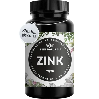 Abbildung von Zink Tabletten 365 Stück im Jahresvorrat Hochdosiert mit 25mg je Tagesdosis Hochwertig: Bisgylcinat Laborgeprüft, ohne Zusätze wie Magnesiumstearat Vegan