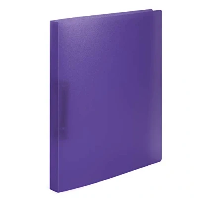 Abbildung von HERMA Ringbücher A4 Violett Lila Transluzent Set, 3 Stück, schmal, 2 Ringe, 25 mm breit, Ringordner aus Kunststoff mit Niederhalter für Kinder, Jungen und Mädchen