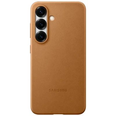 Abbildung von Samsung Kindsuit Pu Leder Back Cover Gold Galaxy S25