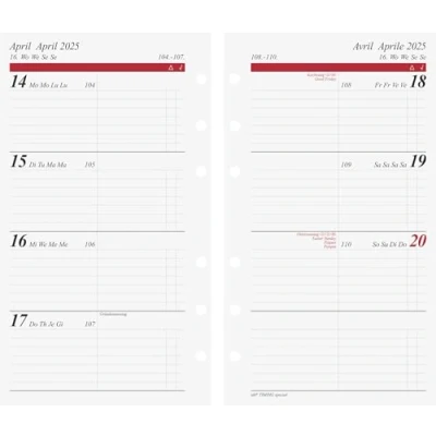 Abbildung von rido/idé Wochenkalendarium Timing special (2025), 2 Seiten = 1 Woche, A6, 128