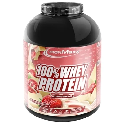 Abbildung von IronMaxx 100% Whey Protein Pulver Pure Dark Cocoa 2,35kg Dose zuckerreduziertes, wasserlösliches Eiweißpulver aus Molkenprotein viele verschiedene Geschmacksrichtungen