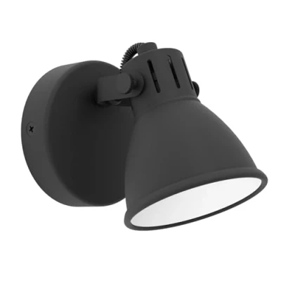 Abbildung von EGLO Deckenlampe Seras 1, 1 flammige Deckenleuchte Industrial, Klassisch, Deckenstrahler aus Stahl, Wohnzimmerlampe in Schwarz, Küchenlampe, Spot mit GU10 Fassung