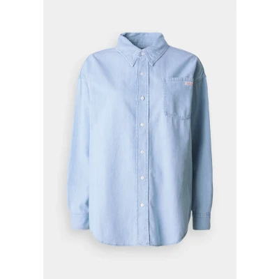 Abbildung von Calvin Klein Jeans Oversized Hemdbluse, Damen, Größe: XS, Denim light