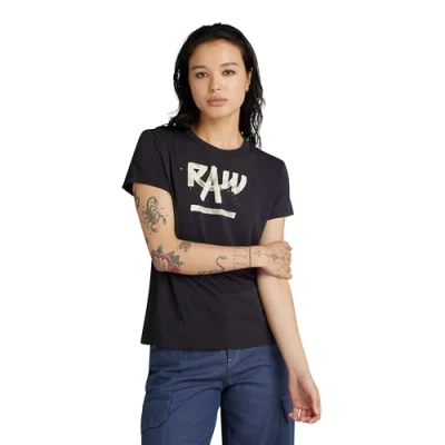 Abbildung von G Star Tshirt print, Damen, Größe: XS, Dk black