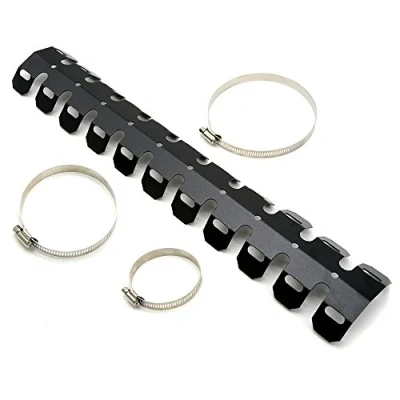 Abbildung von Motorrad 50CM Universal Auspuff Rohr Schutz Hitzeschild Abdeckung für EXC XC SX KX KLX KFX KDX F650 R1200GS XR CR YZ XT RT DR RMX (Schwarz)