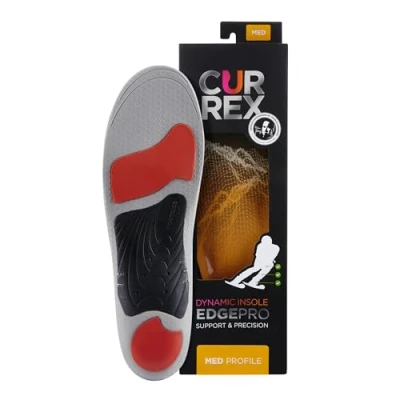 Abbildung von CURREX EdgePro Sohle Med Profile. Deine neue Dimension des Carving. Performance Einlegesohle für Ski, Langlauf oder Snowboard. Gr EU 37 39