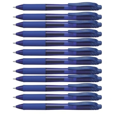 Abbildung von Pentel BL110 C Gel Tintenroller EnerGel mit Druckmechanik 1 mm, 12 Stück, blau