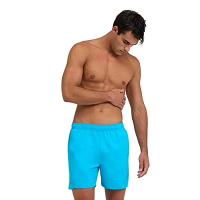 Abbildung von ARENA Herren Fundamentals Logo Boxer Swim Trunks, Turquoise dark Olive, M EU