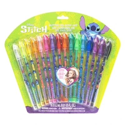 Abbildung von 16 teiliges set mit Glitzerstiften zum Bemalen des Körpers in glitzernden und leuchtenden Farben von Townley Girl, für Kinder ab 3 Jahren (Stitch)