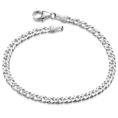 Abbildung von Materia Silber Panzerkette 21cm Armband Sterling 925 SA 136