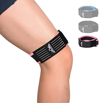 Abbildung von supregear Patella Kniebandage, ITB Bandage für Knie, Verstellbar Knee Strap Support, Bequem, Iliotibial, Atmungsaktiv, Kniebandage mit Zusätzlicher Kompression Ilotibiales Band Syndrom