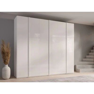 Abbildung von INOSIGN Kleiderschrank »Kleiderschrank Malissa mit Regalen und Kleiderstangen«, Garderobe 6 Hochglanz Drehtüren, BxTxH 270x59x237 cm