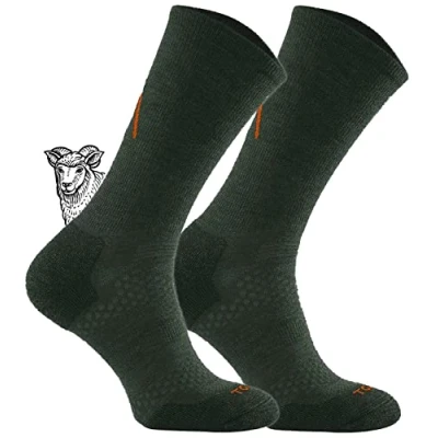 Abbildung von TODO BP LIGHT Dünn Merino Wandersocken für Herren, Damen,Trekking Socken, Atmungsaktiv, 34% Merinowolle Blend Funktionssocken, Outdoor (35 38, Grün)