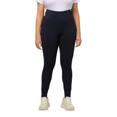 Abbildung von Ulla Popken Damen Sportleggings, schnelltrocknend, hochelastisch Hose, Marine, 36W x 32L