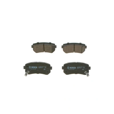 Abbildung von BOSCH 0 986 494 887 Bremsbelagsatz Low Metallic mit integriertem Verschleißwarnkontakt HYUNDAI: Tucson, ix35, Tucson Box Body / SUV, KIA: Sportage IV