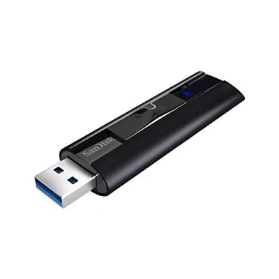 Abbildung von SanDisk Extreme PRO USB 3.2 Solid State Flash Laufwerk 256 GB (Lesen mit 420 MB/s, Schreiben 380 Passwortschutz, robustes Gehäuse, RescuePRO Deluxe Software), Schwarz