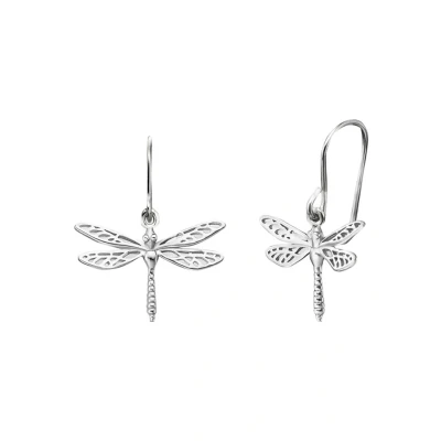 Abbildung von Engelsrufer Damen Ohrhänger silberne Libelle aus Sterling Silber rhodiniert mit Hakenverschluss nickelfrei