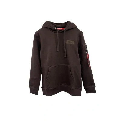 Abbildung von Alpha Industries BACK Print Kapuzenpullover, Herren, Größe: 3XL, Hunter brown