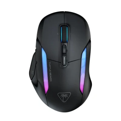 Abbildung von Turtle Beach Kone II Air Kabellose, ergonomische RGB Gaming Maus, 350 Stunden Akku, optischer 26K DPI Sensor, 21 programmierbare Funktionen, 4D Free Spin Scroll Rad, Schwarz