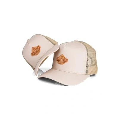 Abbildung von Blackskies® Essentials Trucker Cap 2er Set Eltern Kinder Partnerlook Baseball Mutter Vater Kind Geschenk Mini Me Basecap Papa Sohn &amp; Mama Tochter Beige Braun 45 49 cm