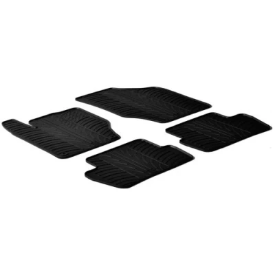 Abbildung von Gledring 0124 Fußmattensatz Gummi vorne und hinten 4 schwarz 750mm 550mm