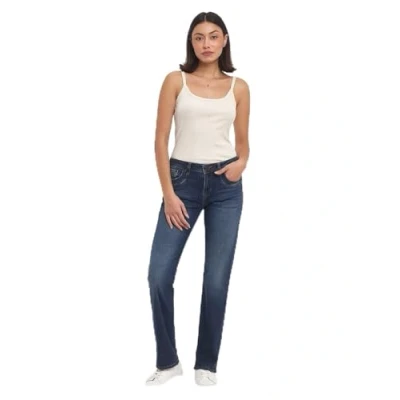Abbildung von LTB Jeans Damen Vilma Straight aus Baumwollmischung Denim Dunkel mit Reißverschluss Mittlere Taille Blau
