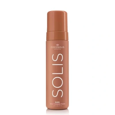Abbildung von COCOSOLIS SOLIS Dark Selbstbräuner für Gesicht und Körper, Mousse satte Bräune, mit pflanzlichem DHA Handschuh (Selbstbräuner Dark)