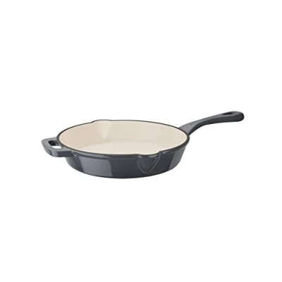 Abbildung von GSW ‎716352 Grey Shadow Pfanne mit Gegengriff und 2 Ausgüssen o. Deckel, Gusseisen, grau/creme ⌀26 cm