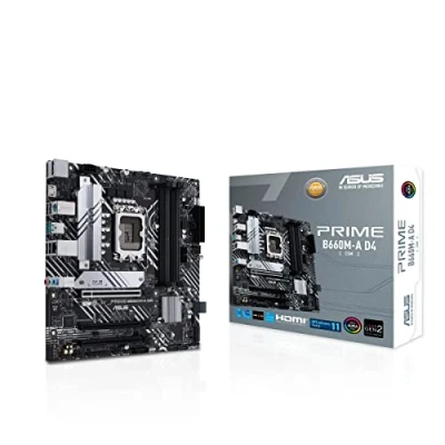 Abbildung von ASUS PRIME B660M A D4 CSM Business Mainboard Sockel Intel LGA 1700 (Intel B660, mATX, DDR4 Speicher, PCIe 4.0, 2x M.2, Aura Sync)