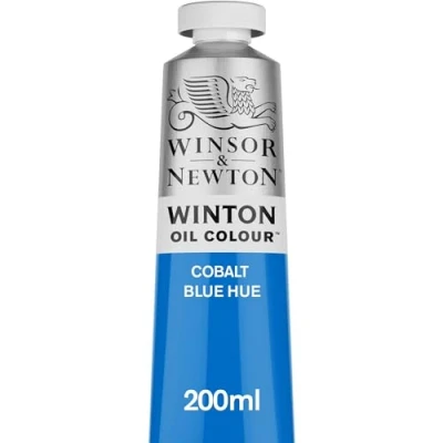 Abbildung von Winsor &amp; Newton 1437179 Winton, feine hochwertige Ölfarbe 200ml Tube mit gleichmäßiger Konsistenz, Lichtbeständig, hohe Deckkraft, Reich an Farbpigmenten Kobalt Blau Farbton