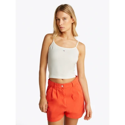 Abbildung von Tommy Jeans Essential Strap 2 PACK Top, Damen, Größe: 34, Ecru/ black