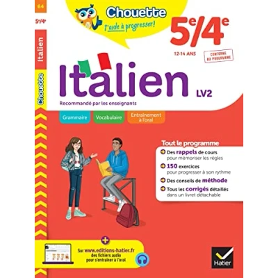 Abbildung von Chouette Italien 5e/4e LV2 (A1+, A2): cahier de révision et d&#039;entraînement recommandé par les enseignants
