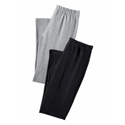 Abbildung von Lascana 2 PACK Leggings Hosen, Damen, Größe: 32/34, Hellgrau