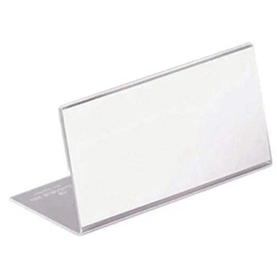 Abbildung von Durable Tischnamensschild L Aufsteller (aus Acryl, 52 x 100 mm) 10 Stück, transparent, 805519