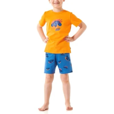 Abbildung von Schiesser Set Nachtwäsche für Kinder, Größe: 92, Orange blau