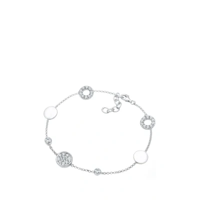 Abbildung von Elli Kreis PLÄTTCHEN Armband, Damen, Größe: 16, Silber