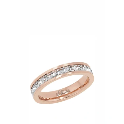 Abbildung von s.Oliver Ring Rose goldcoloured, Damen, Größe: 52, gold coloured