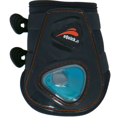 Abbildung von eQuick Streichkappen eShock Rear Schwarz Warmblut