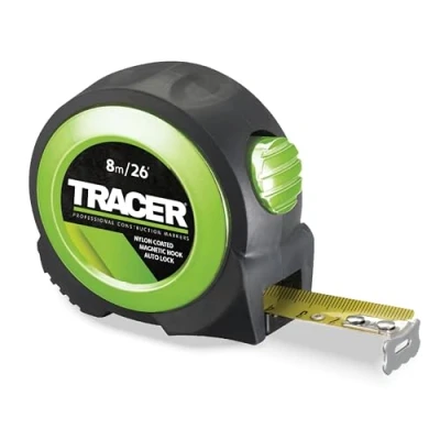 Abbildung von TRACER 8m Automatisches Feststellband (nylonbeschichtetes Maßband mit Magnethaken und automatischer Feststellfunktion)