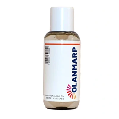 Abbildung von Olanmarp Feinwaschmittel Konzentrat für glänzende Seide + Viskose Spezialwaschmittel flüssig &amp; ergiebig Seidenwaschmittel, (100 ml, ohne Wäschennetz)
