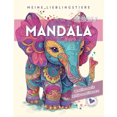 Abbildung von Meine Mandala Lieblingstiere V2. Malbuch für Kinder mit Positiven Affirmationen: 50 Tiermandalas ab 7 Jahren. Ausmalen und Positiv Stärken.