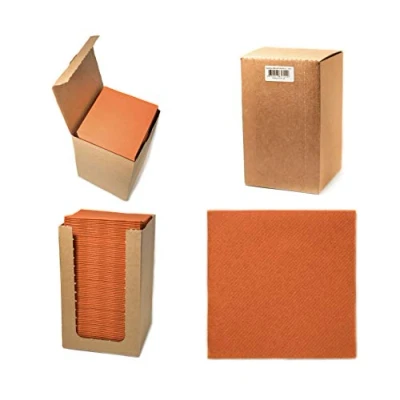 Abbildung von Alvotex CHIC Airlaid 100 Coctailservietten, 1/4 Falten Stoffähnlich, Hochwertige Einwegserviette, Terracotta, 20x20 cm,