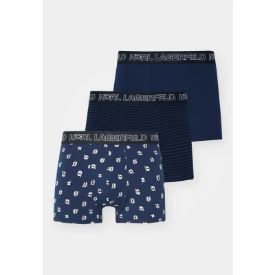 Abbildung von Karl Lagerfeld Herren Ikon Trunk Set (3 Pack) Underwear, Ik Stripe AOP Mini Blkiris, L EU